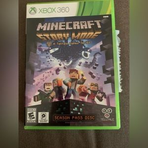 Minecraft StoryMode Xbox 360 game with case